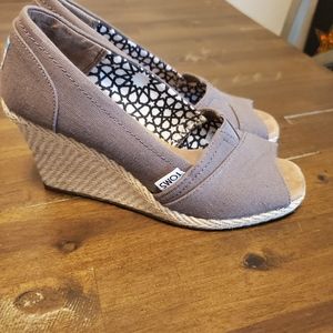 Toms cork shoes, brown size 6.5